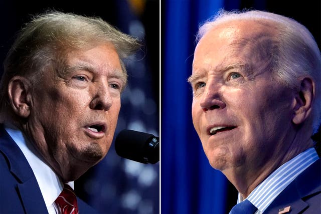 <p>File image:  Trump posted a video of a passing truck decked out with flags and a problematic image of Joe Biden hogtied </p>