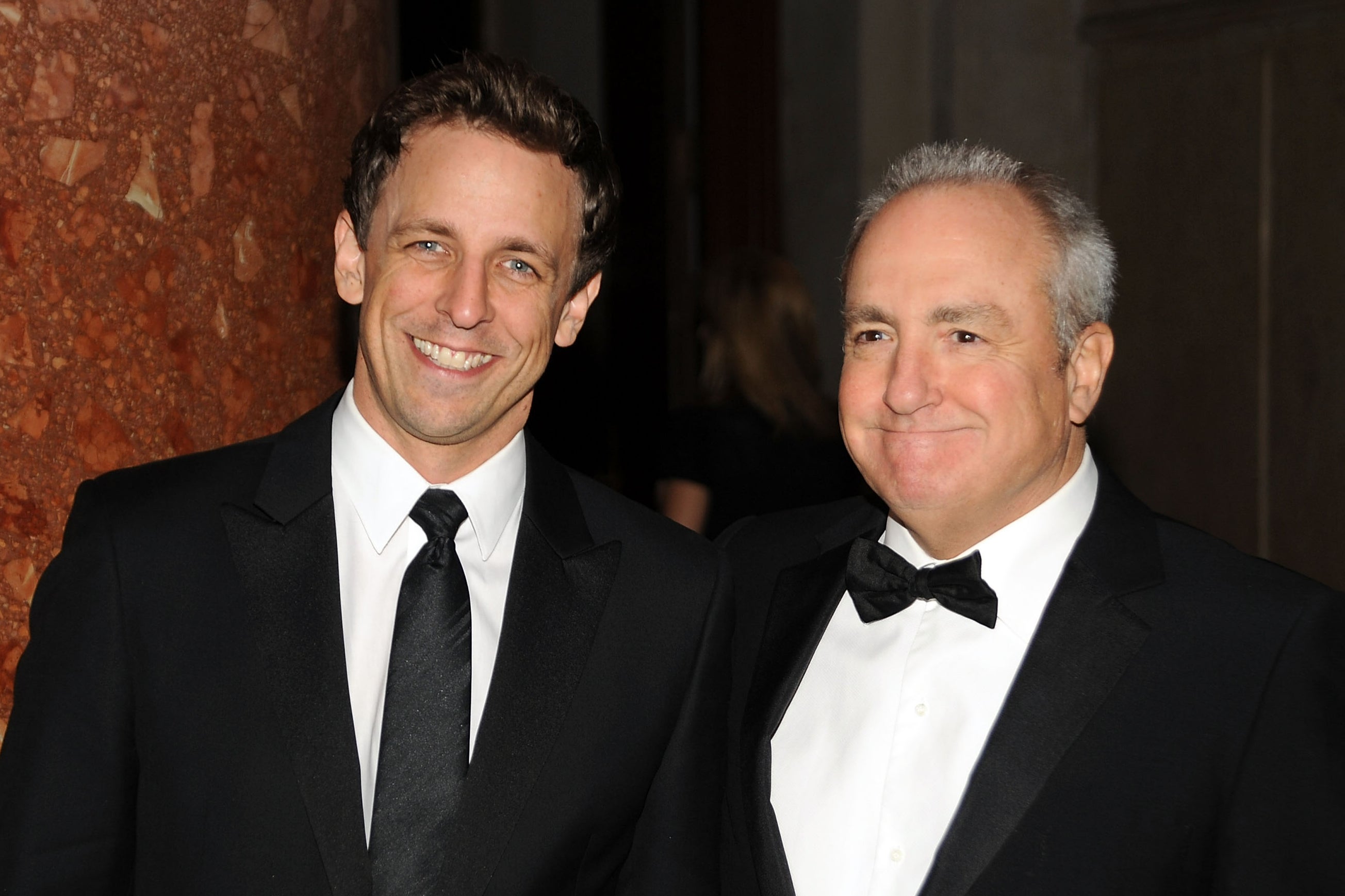 Seth Meyers and Lorne Michaels in 2009