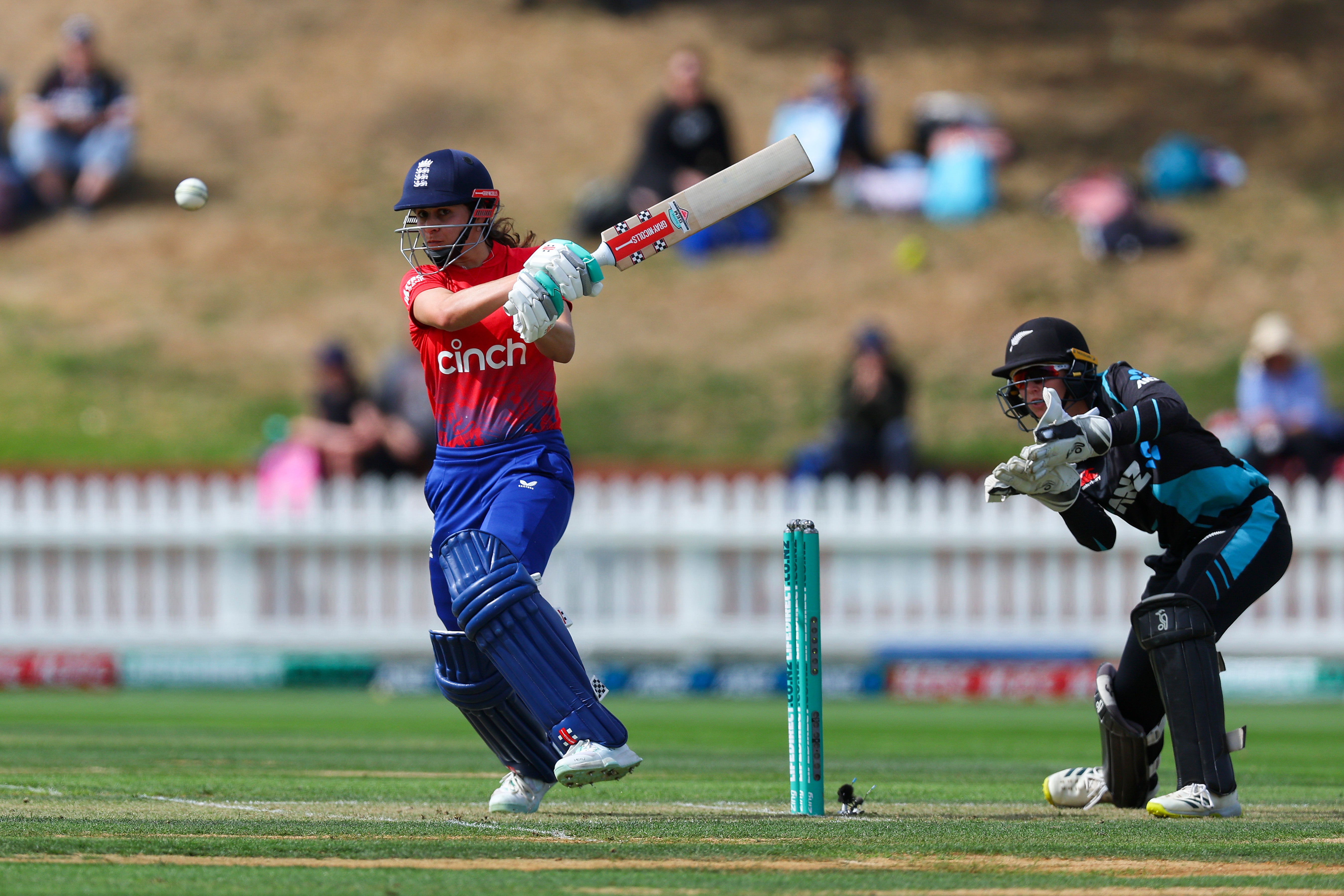 Maia Bouchier’s 91 helped England to a 47-run win over the White Ferns