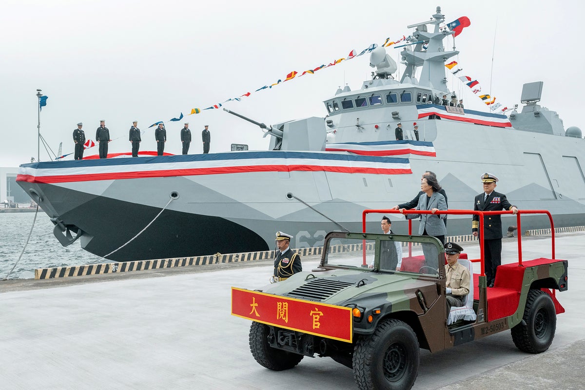 Taiwan commissions 2 new navy ships as safeguards against rising threat from China