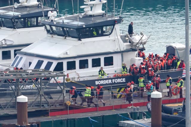 Some 338 people arrived in seven boats on Tuesday (Gareth Fuller/PA)