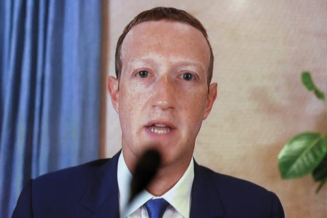 <p>Meta CEO Mark Zuckerberg testifies remotely during a Senate Judiciary Committee hearing on Capitol Hill on 17 November, 2020 in Washington, DC</p>
