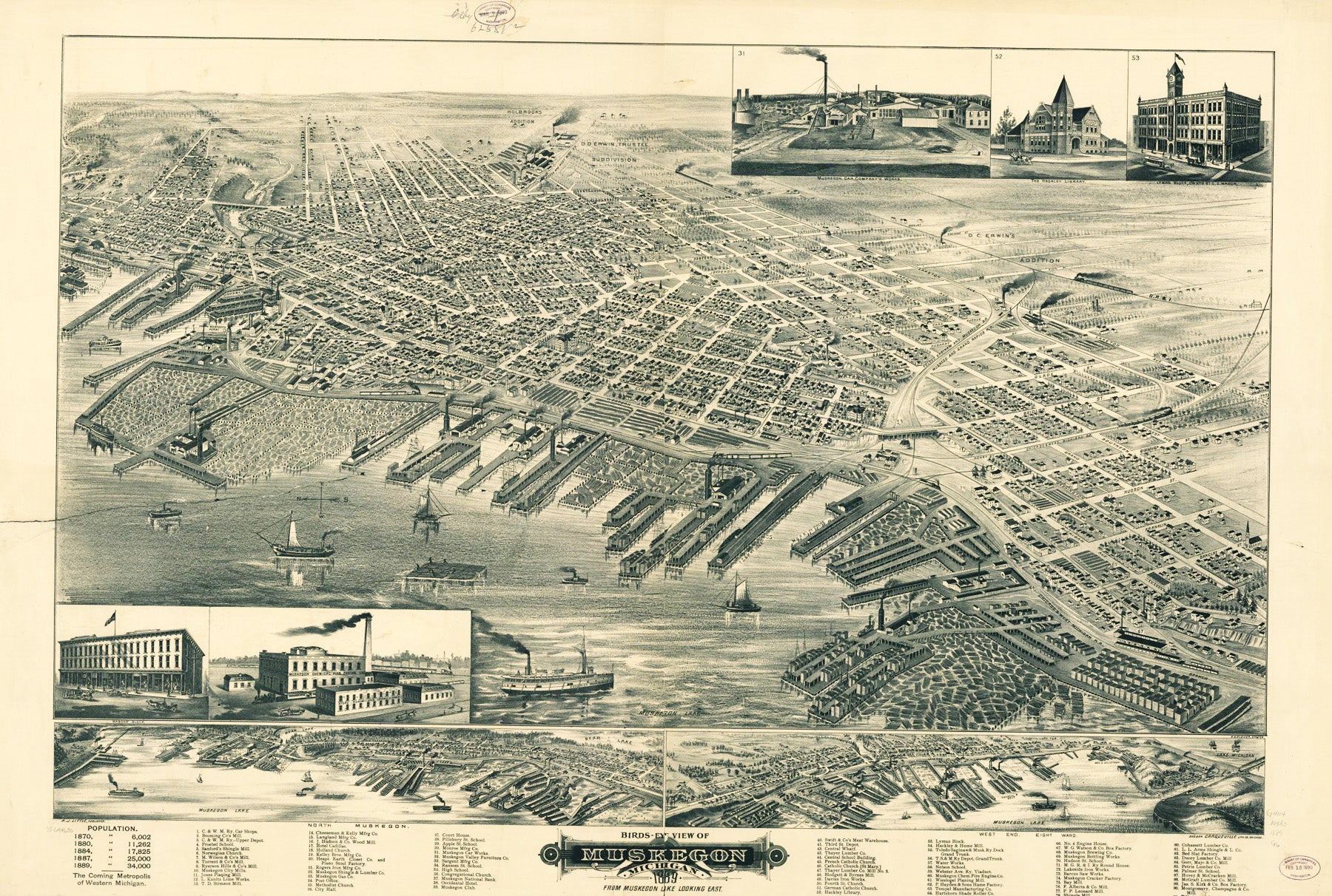 The Muskegon, Michigan Port in the 1880s