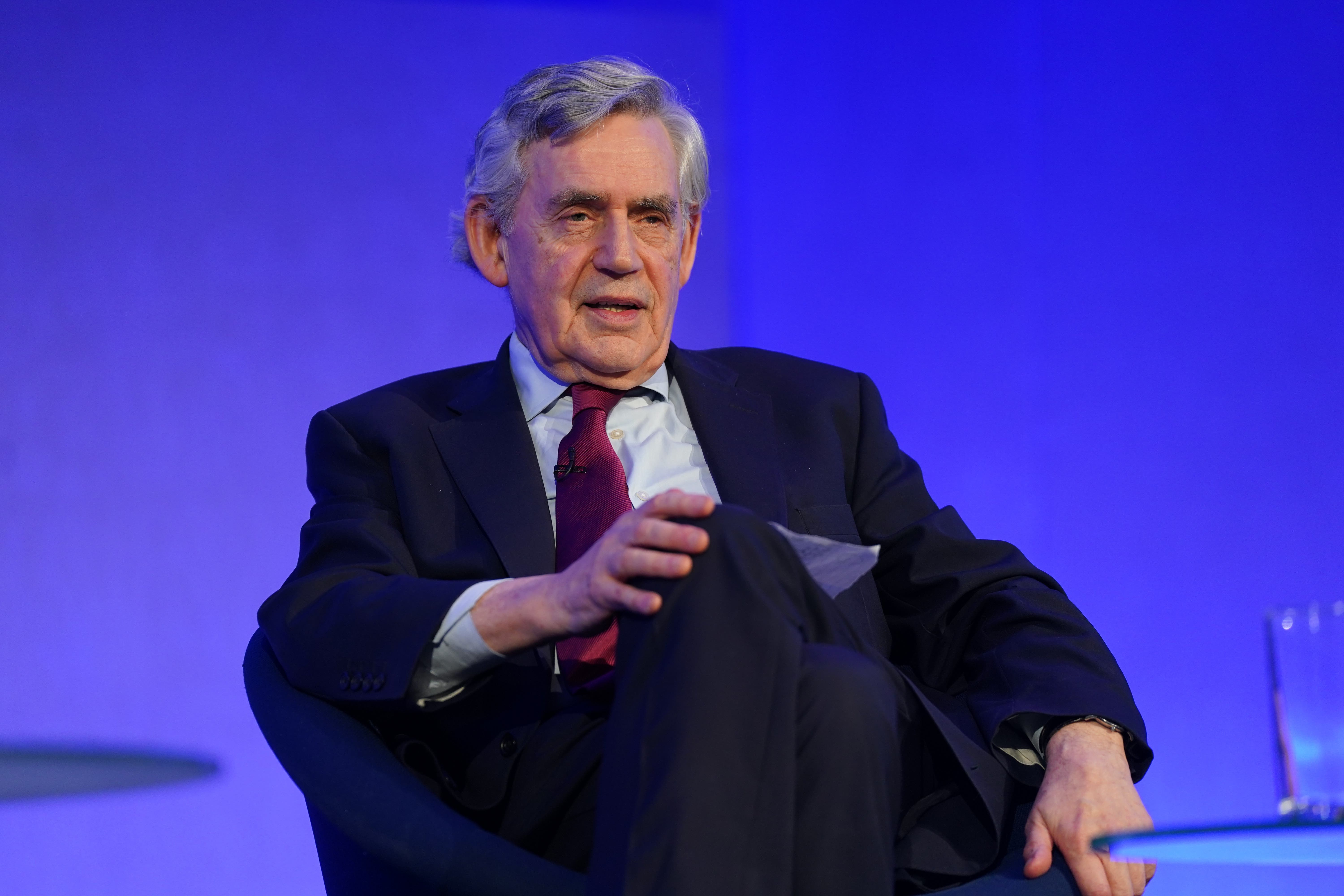 Mantan Perdana Menteri Gordon Brown menyerukan pengentasan kemiskinan (Lucy North/PA)