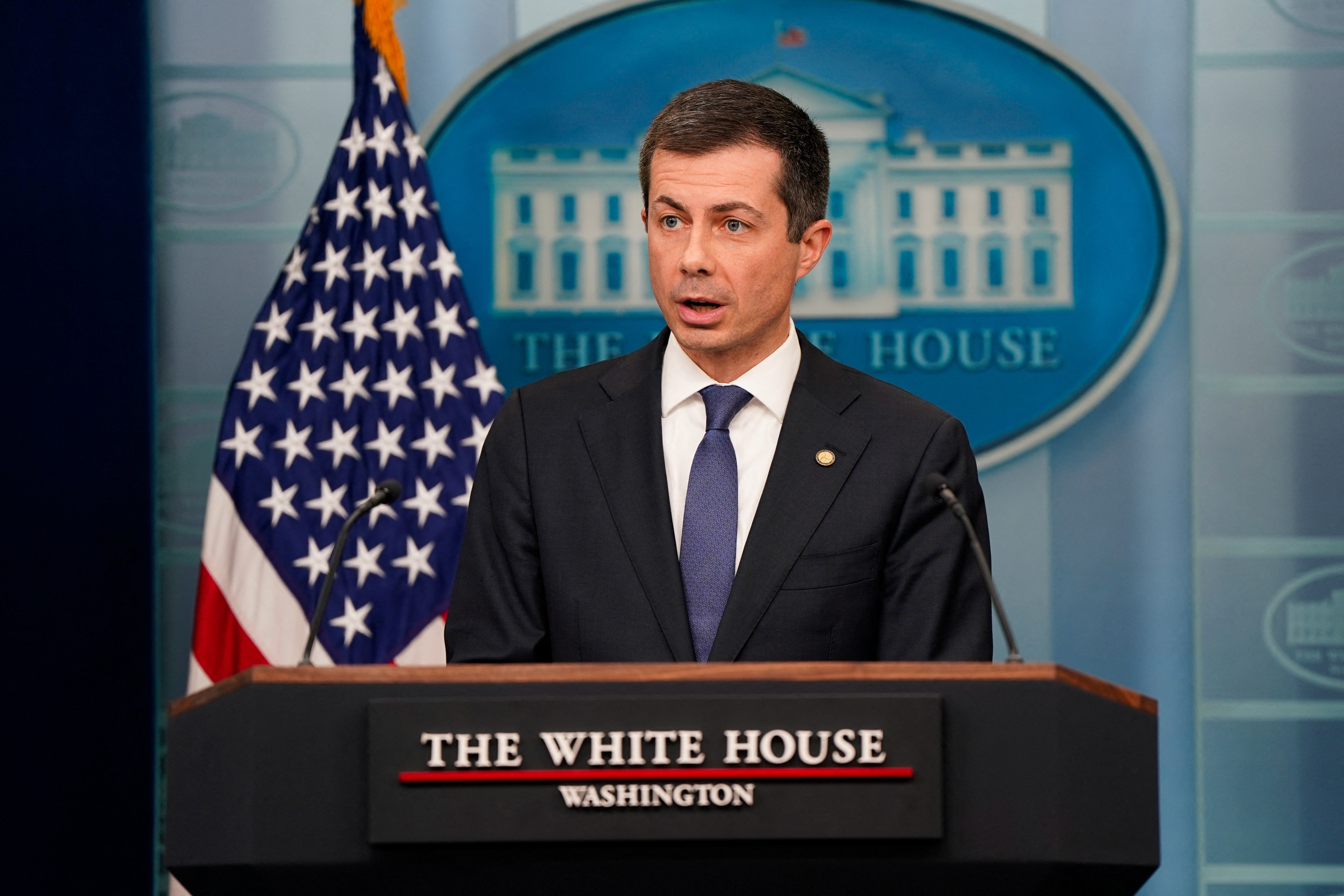 US Secretary of Transportation Pete Buttigieg said that a ‘main area of concern’ was also the livelihoods of port workers