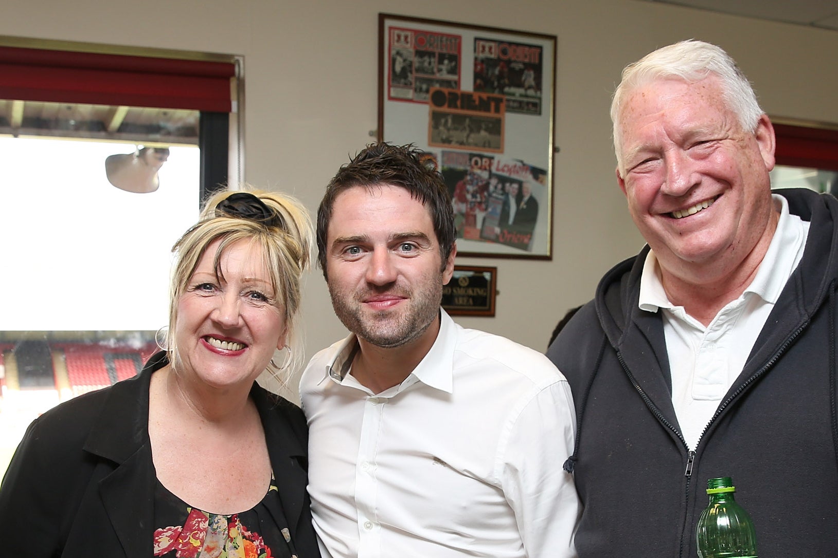 George Gilbey with his mother Linda and Pete McGarry