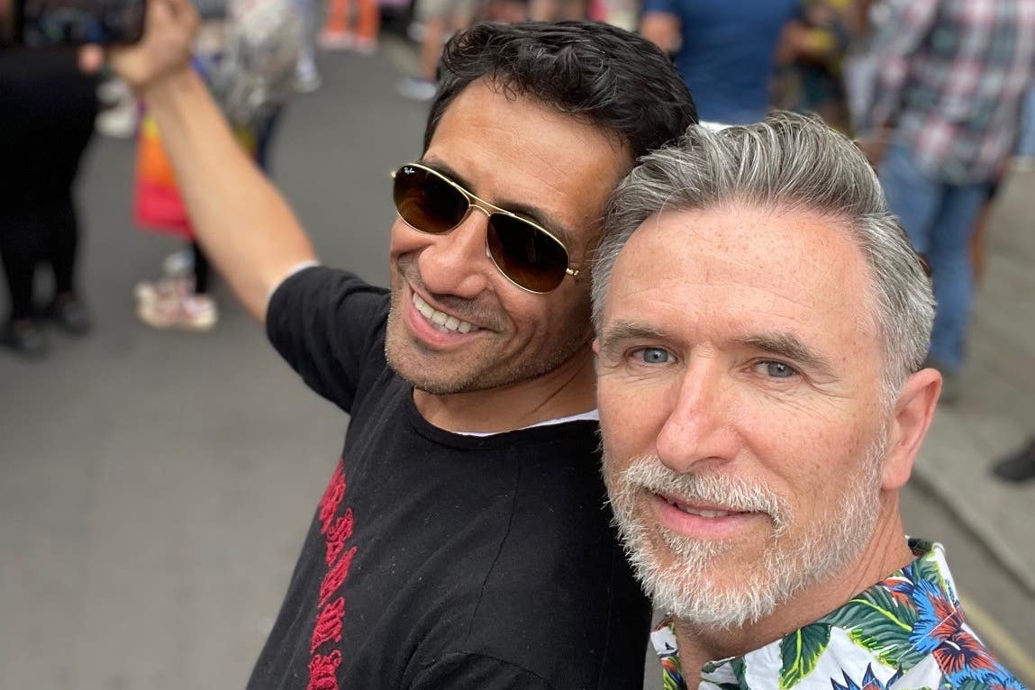 Peter McGraith, right, and David Cabreza, left, got married on March 29 2014 (Peter McGraith/PA)