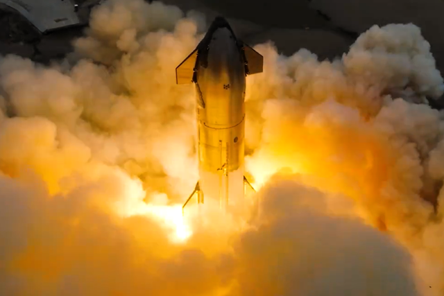 <p>El equipo de SpaceX realizó una prueba estática de lanzamiento de una nave espacial Starship en las instalaciones de Starbase en Boca Chica, Texas, el 25 de marzo de 2024</p>