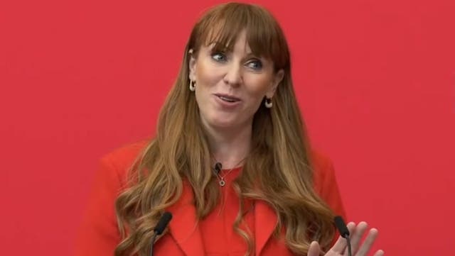 <p>Angela Rayner makes ginger joke at Labour local election launch.</p>
