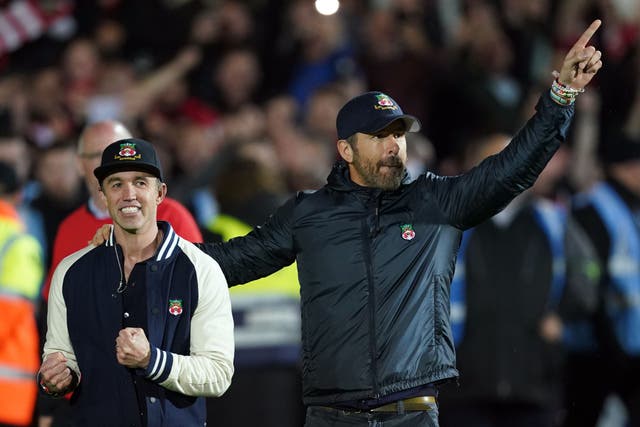 Wrexham co-owners Rob McElhenney and Ryan Reynolds completed their takeover in 2021 (Martin Rickett/PA)