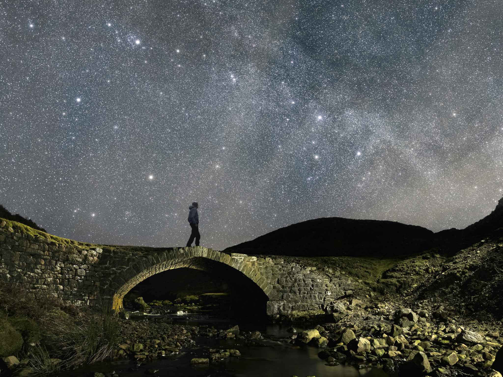 Looking up at the galaxy in the Yorkshire Dales
