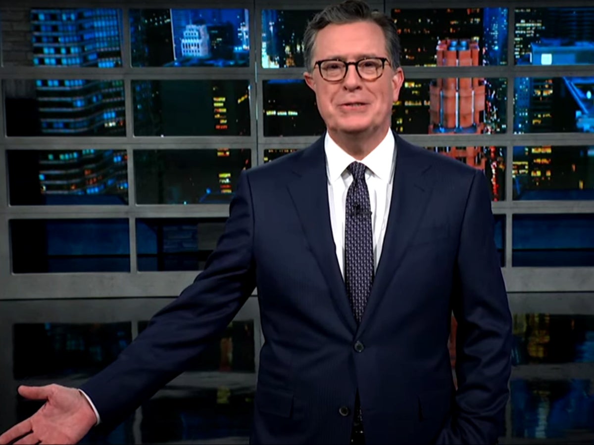 Stephen Colbert reveals why Trump has so many Bibles: ‘Every time he holds one he bursts into flames’
