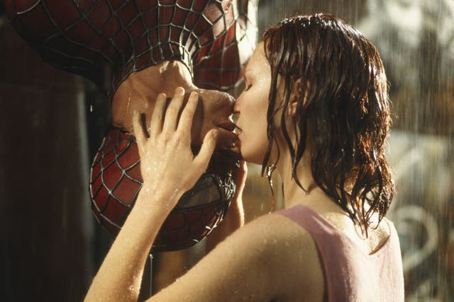 <p>Tobey Maguire and Kirsten Dunst in ‘Spider-Man'</p>