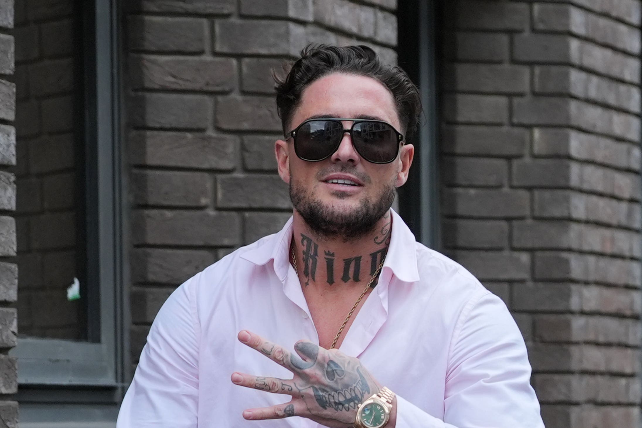 Stephen Bear leaves Chelmsford Crown Court after his confiscation hearing (Lucy North/ PA)