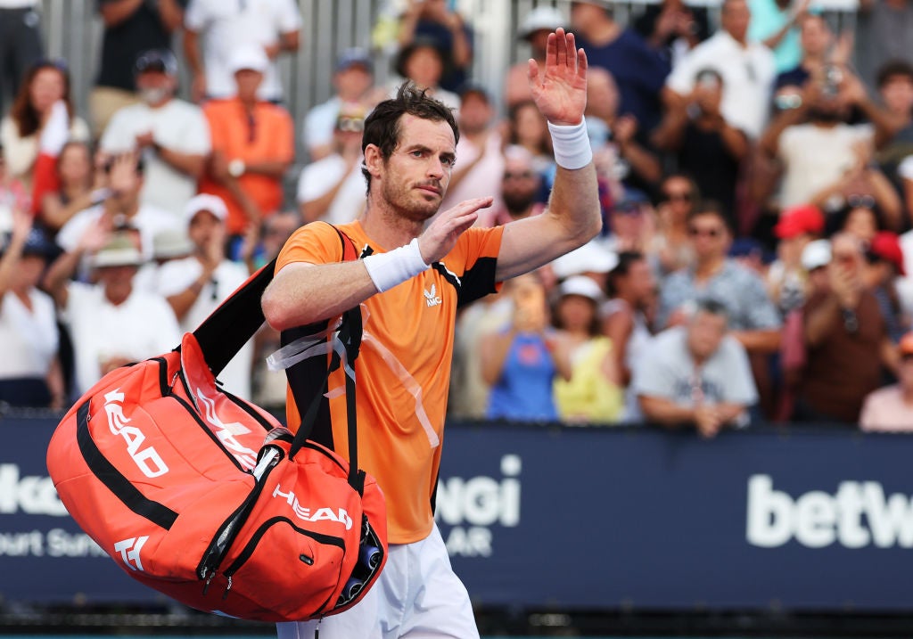 Andy Murray ruptured ankle ligaments during his Miami Open defeat to Tomas Machac last week