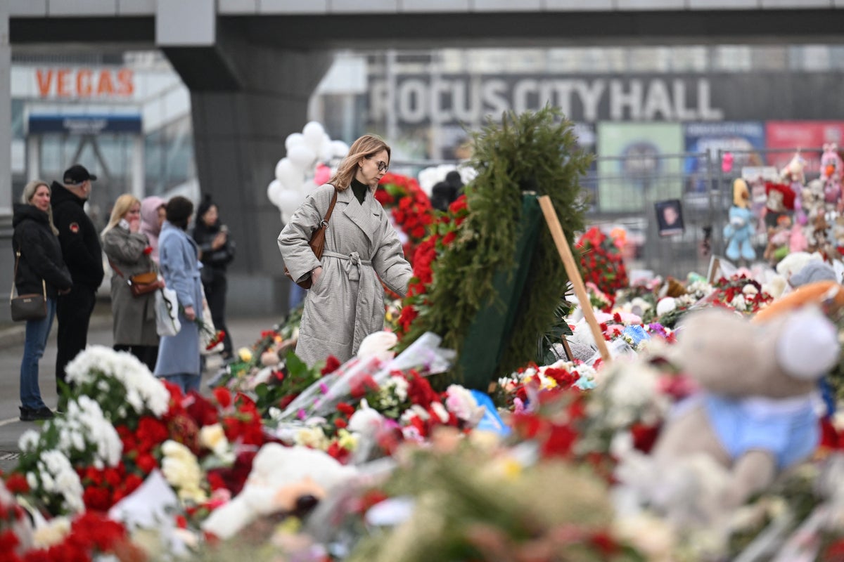 Watch live: Vigils for Moscow concert attack victims one week on