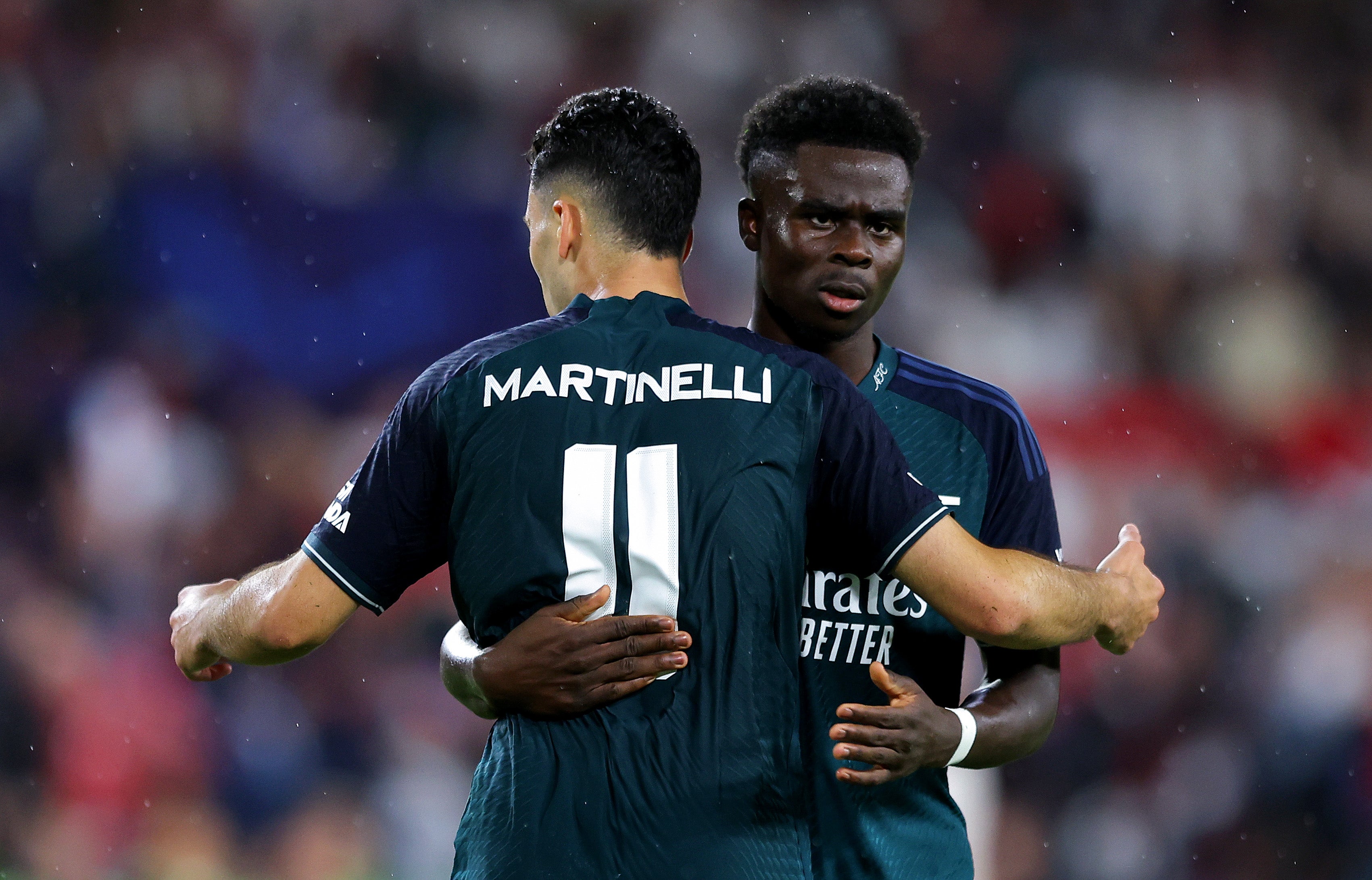 <p>Gabriel Martinelli and  Bukayo Saka have not trained ahead of Arsenal’s trip to Manchester City tomorrow </p>