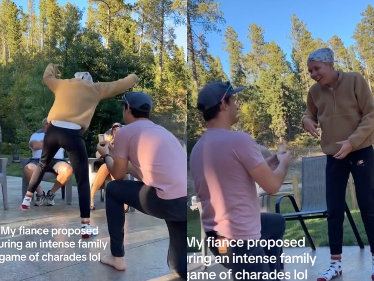 Man goes viral after proposing during ‘intense’ family game of charades