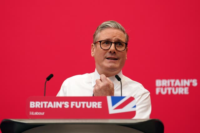 <p>Labour leader Sir Keir Starmer during the Labour Party local elections campaign launch at the Black Country & Marches Institute of Technology in Dudley</p>