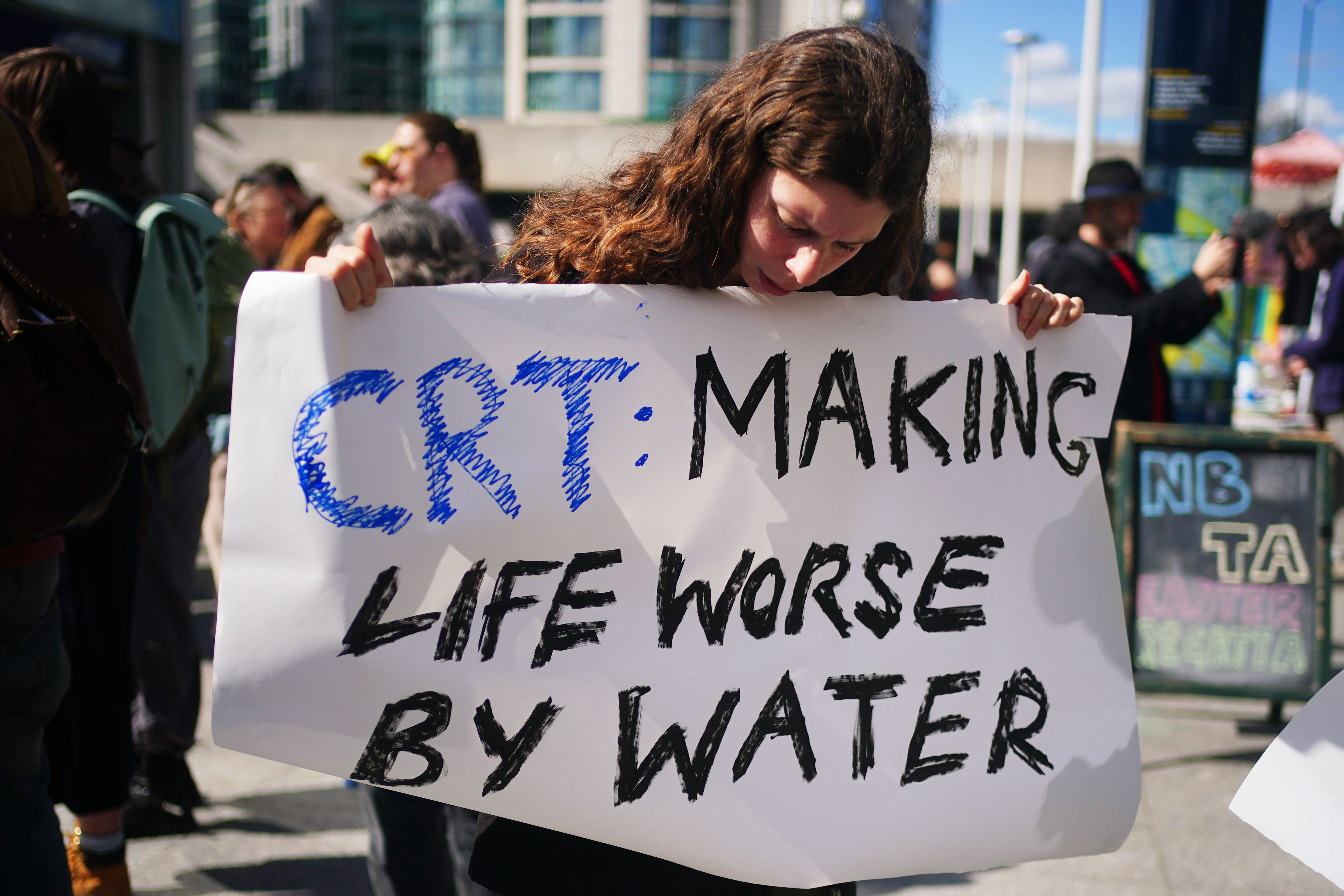 Boaters from across the UK protested during the Easter regatta in Paddington, London (Victoria Jones/PA)