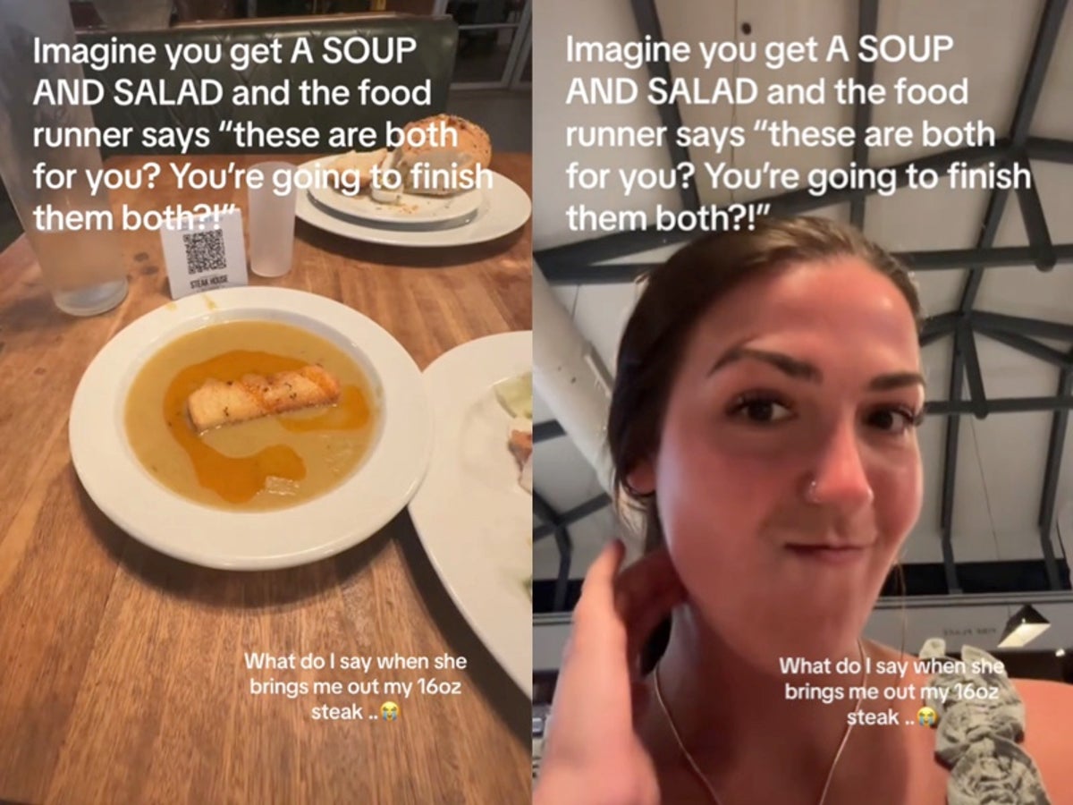 Woman says she was shamed by a restaurant server for ordering a soup and a salad