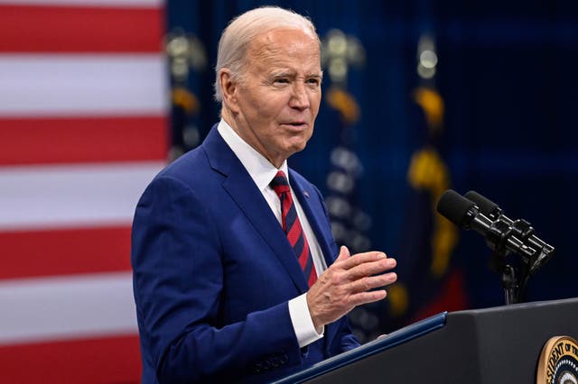 <p>President Joe Biden attends a campaign event </p>