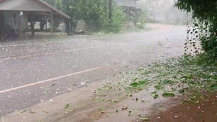 Hail storm batters northern Thailand amid tropical downpours