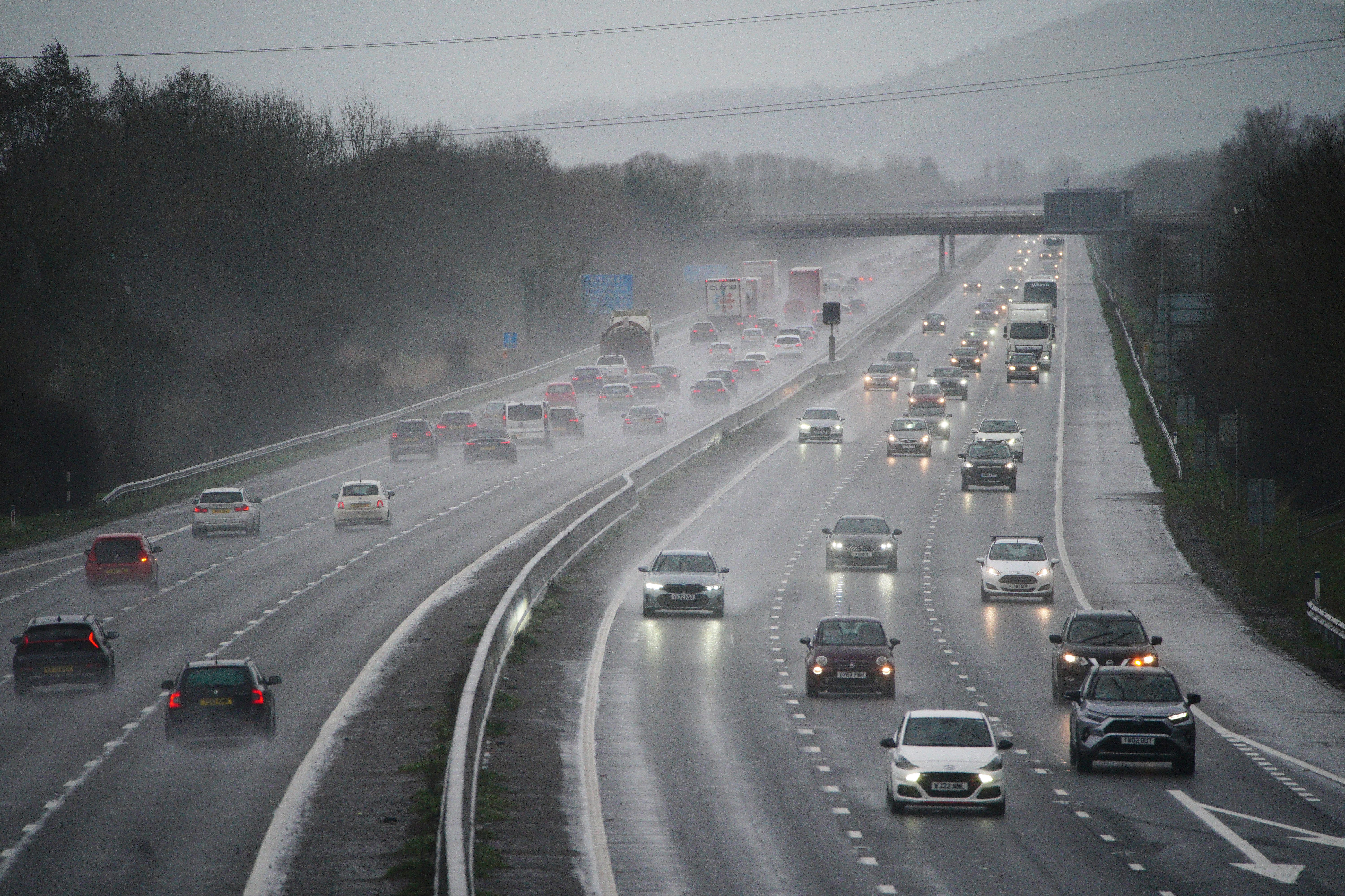 Heavy showers are expected across the south west of England between 8pm and 11.45pm on Sunday (Ben Birchall/PA)