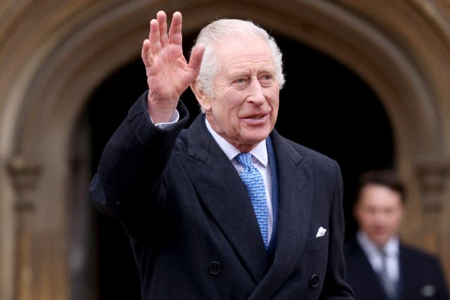 <p>The King made his most significant public appearance since his cancer diagnosis on Easter Sunday (Hollie Adams/PA)</p>