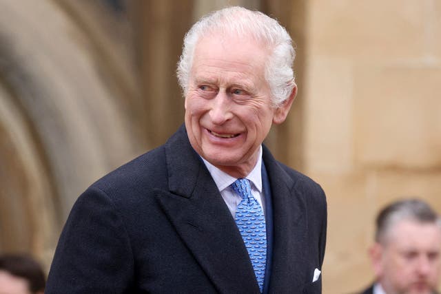 <p>King Charles during the walkabout outside Windsor Castle </p>