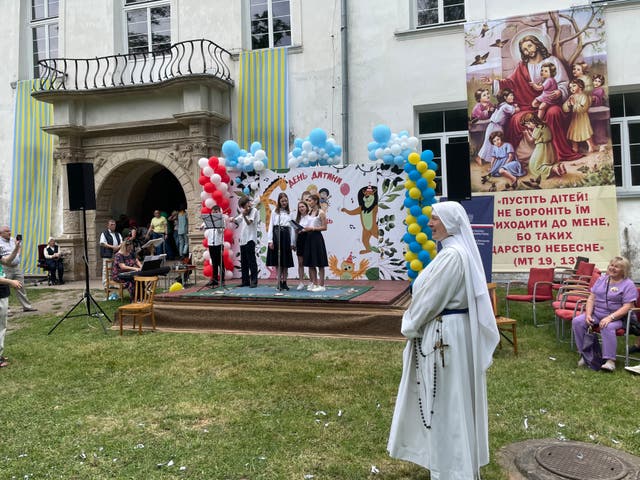 <p>Sister Julia at a festival at Yazlovets convent in summer 2023</p>
