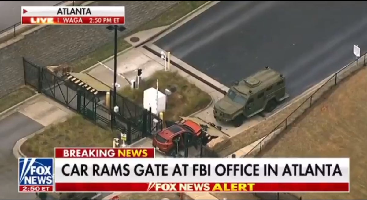Driver rams car into FBI office gate in Atlanta