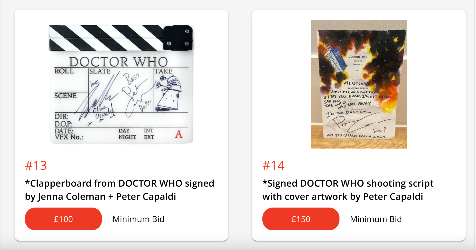 ‘Doctor Who’ fans will want to snap up these Cinema for Gaza auction items