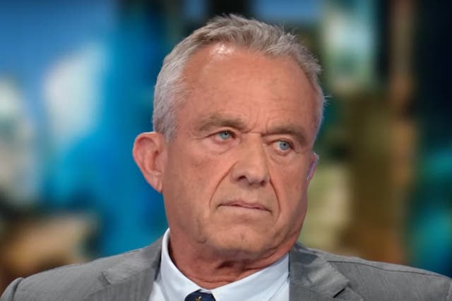<p>Robert F Kennedy Jr, an independent presidential candidate, said that President Joe Biden posed a greater threat to democracy than Donald Trump</p>