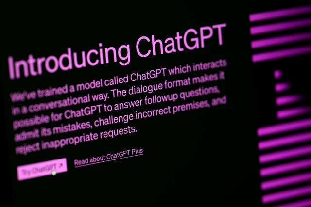 More than 100 million people across 185 countries are said to use ChatGPT every week (John Walton/PA)