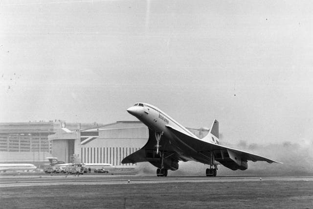 <p>Maiden flight: British Airways Concorde departs on its first commercial journey from London Heathrow to Bahrain on 21 January 1976</p>
