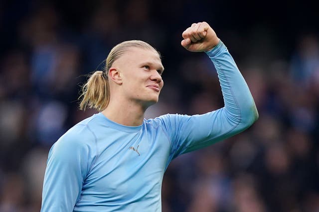 Erling Haaland, pictured, was shielded from criticism by Pep Guardiola (Mike Egerton/PA)