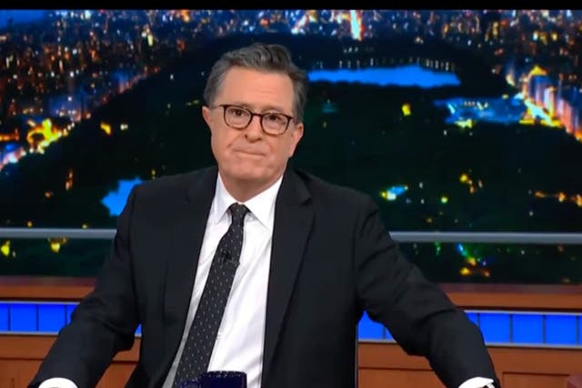 <p>Stephen Colbert dismissed Trump’s comments </p>