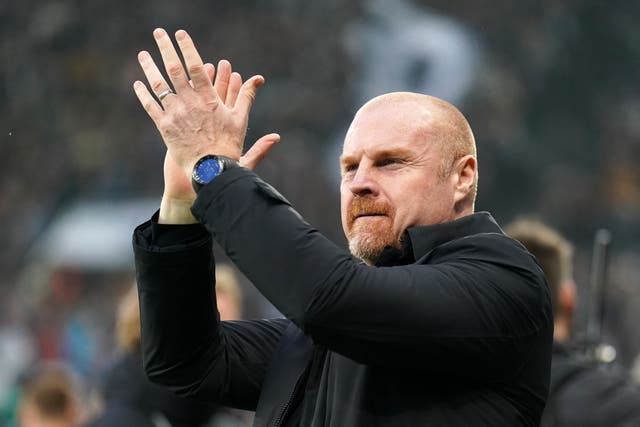 Sean Dyche was pleased with Everton’s second-half display (Owen Humphreys/PA)