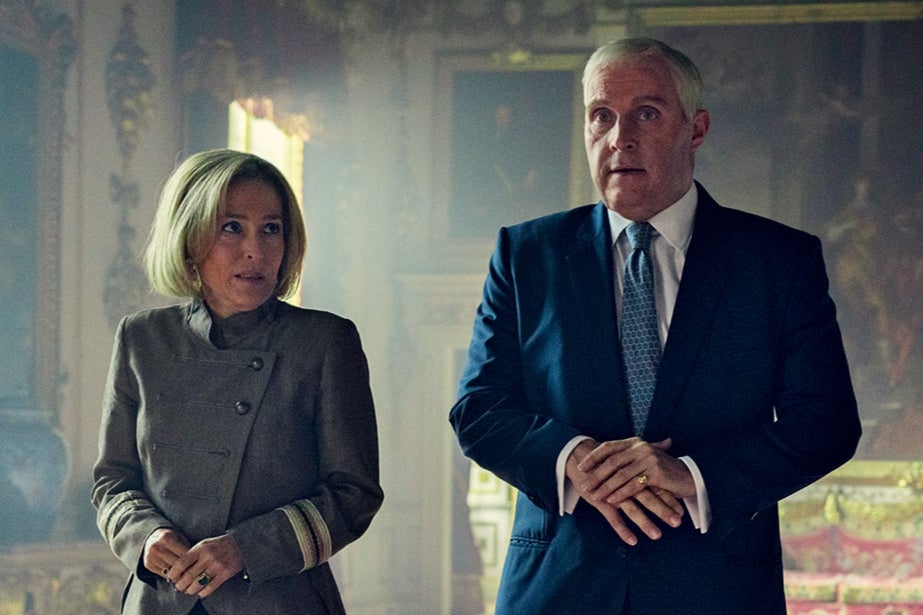 Uncanny: Gillian Anderson and Rufus Sewell as Emily Maitlis and Prince Andrew in ‘Scoop'