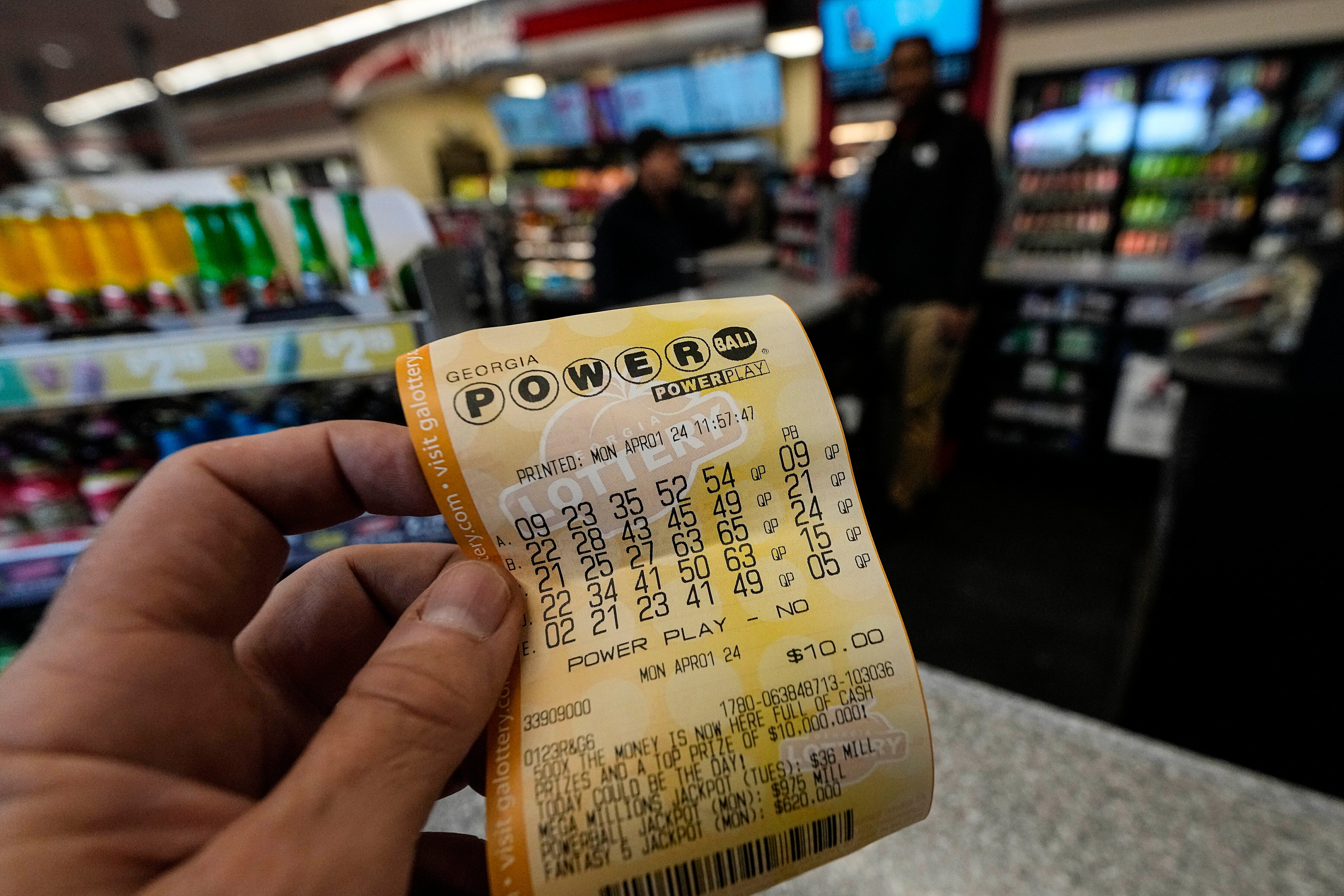 Powerball lottery ticket