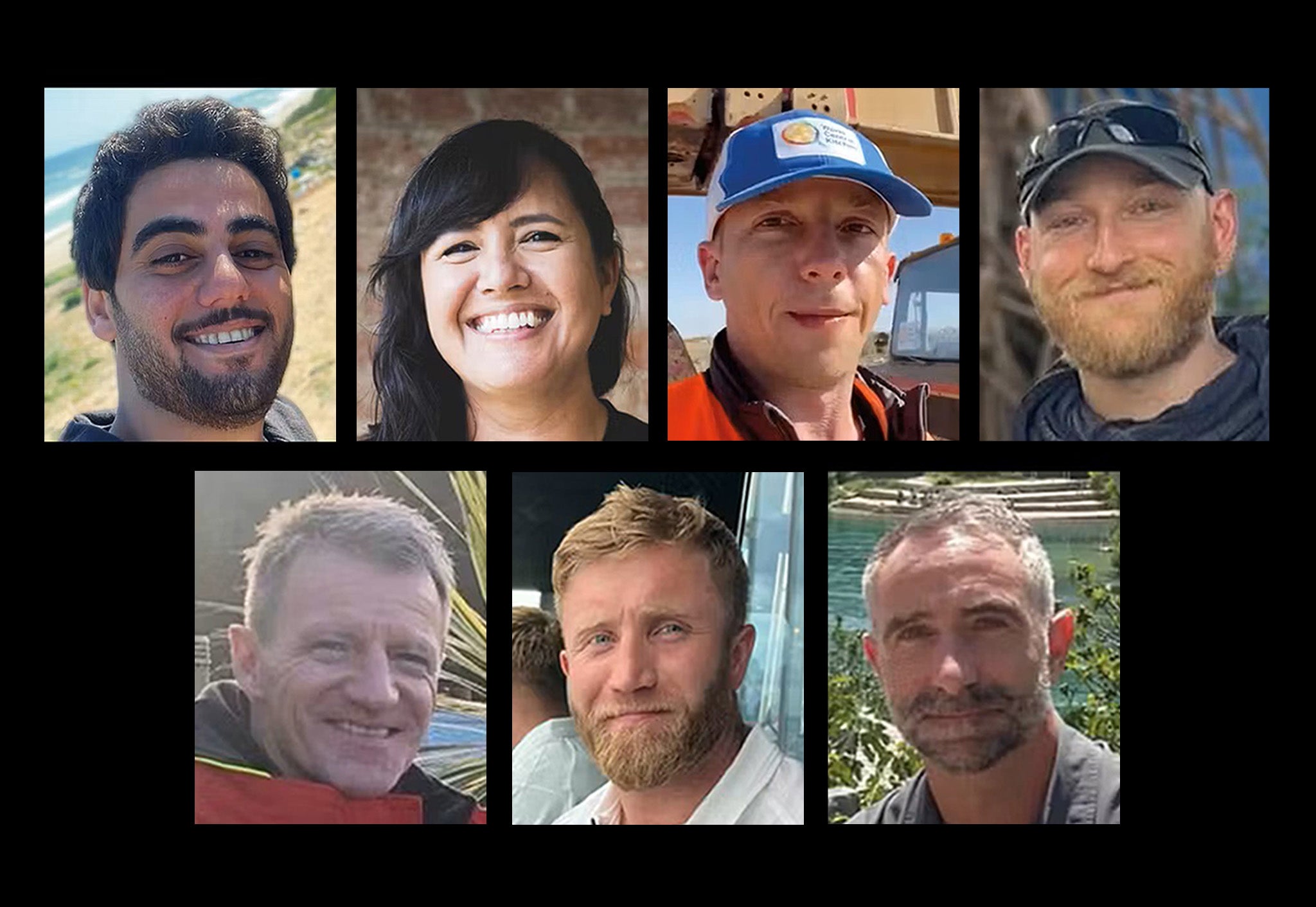 The seven aid workers killed in Gaza, three of whom were British