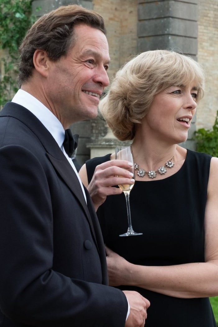 Fabulous wig: Williams as Queen Camilla, alongside Dominic West’s Charles, in ‘The Crown’