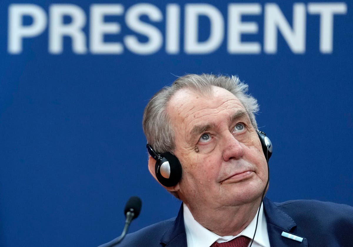 Former Czech President Milos Zeman released from a hospital after surgery for a blood clot