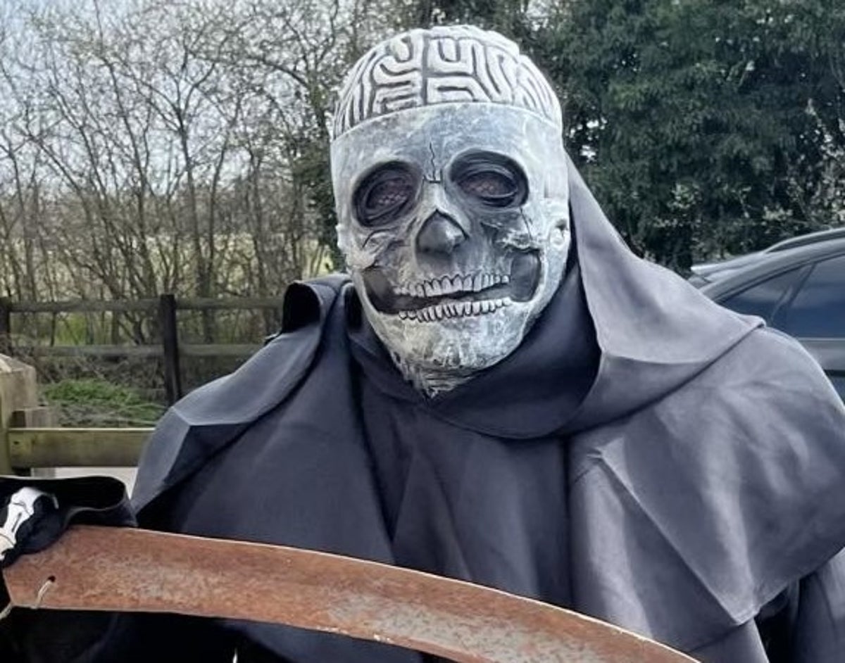 Grim Reaper arrives at woman’s funeral as part of dying wish