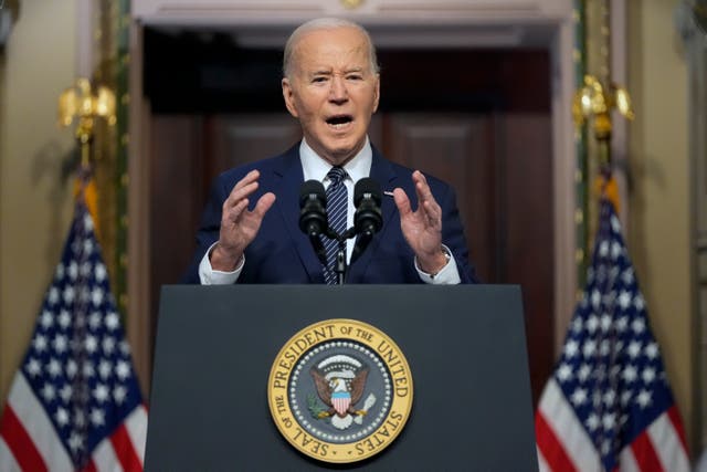 <p>Joe Biden speaks at a White House event on 3 April 2024. </p>