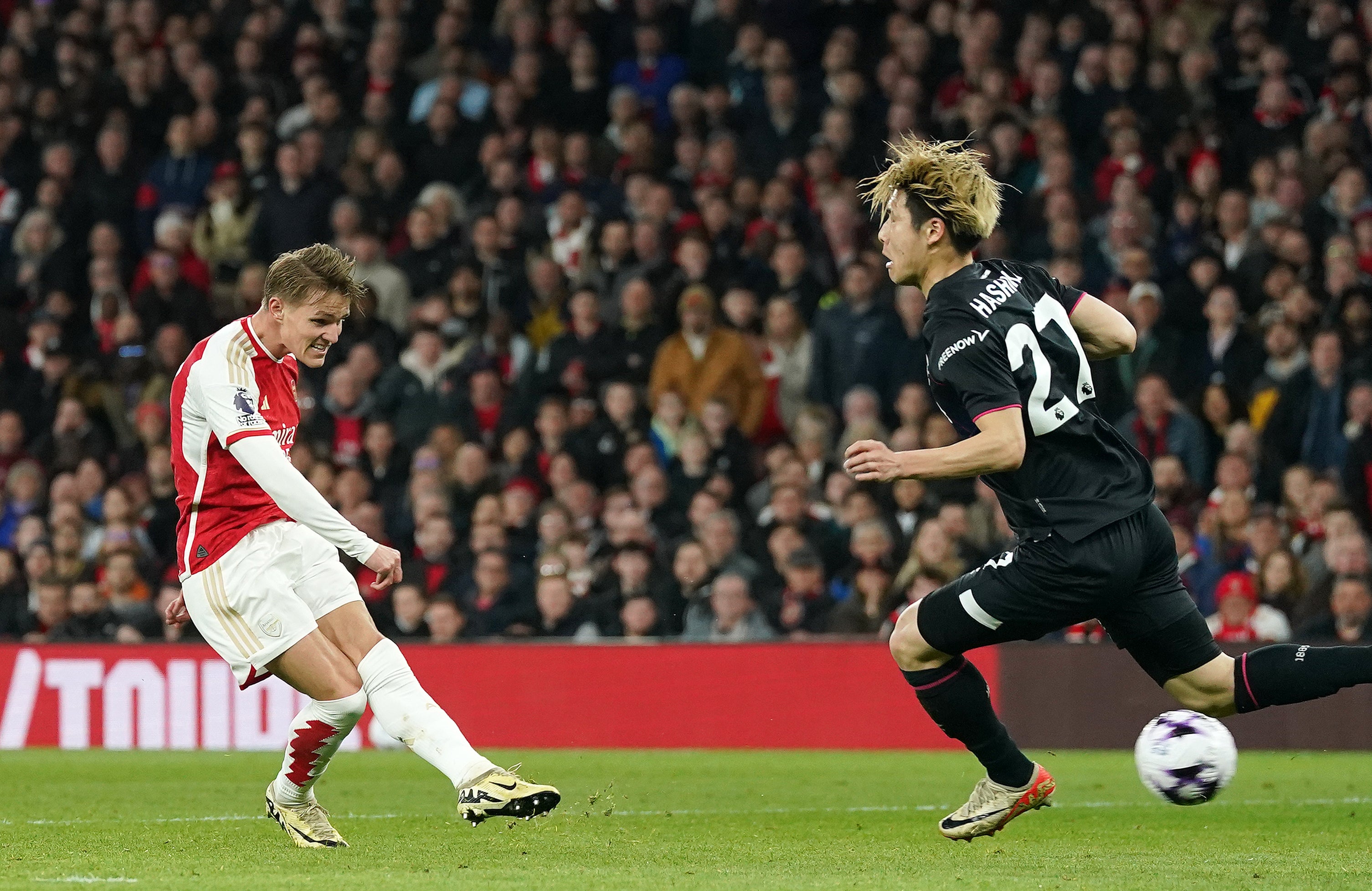 Odegaard’s finish gave Arsenal an unassailable lead