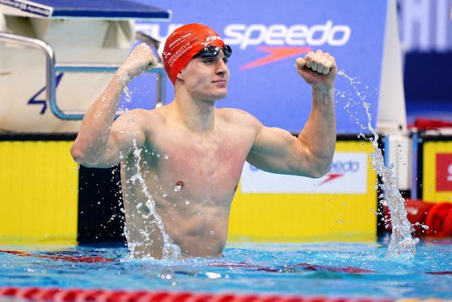 Oliver Morgan broke Liam Tancock’s 100m backstroke record set in 2009 (Zac Goodwin/PA)