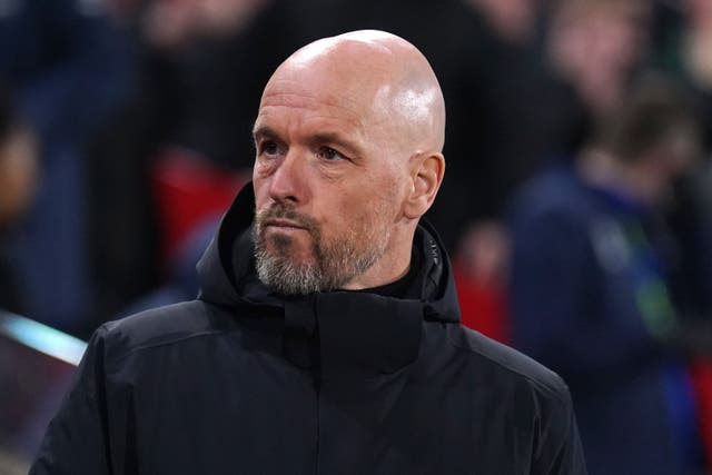 Erik ten Hag “realistic” about Manchester United’s prospects (Adam Davy/PA)
