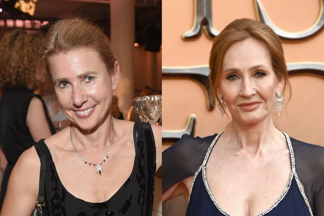 <p>Lionel Shriver and JK Rowling</p>